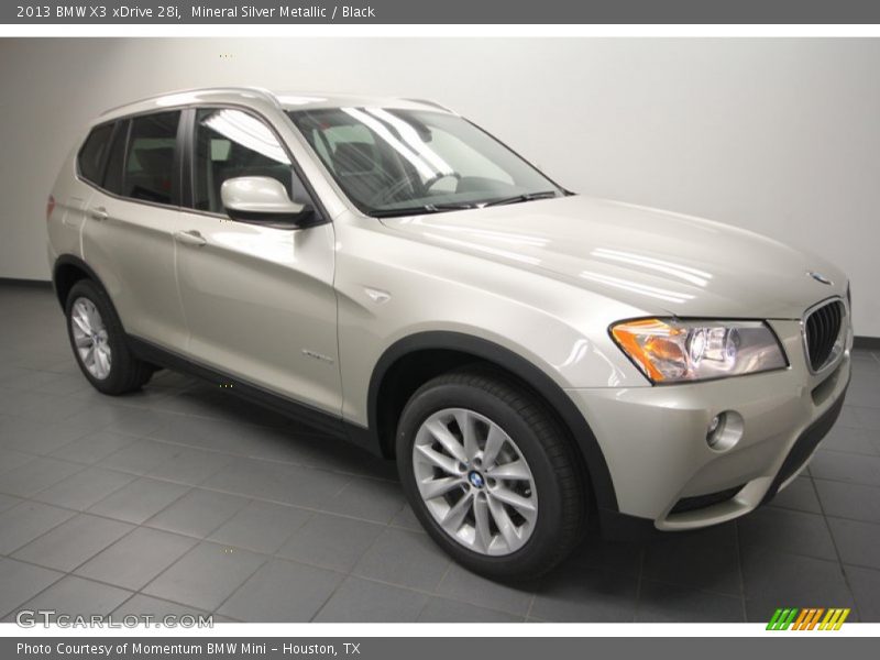 Mineral Silver Metallic / Black 2013 BMW X3 xDrive 28i