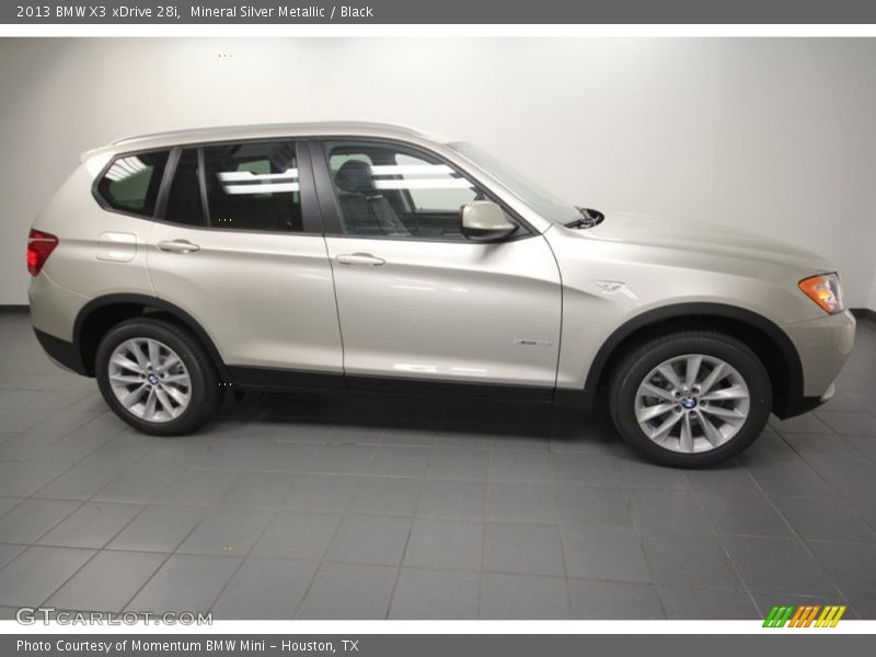 Mineral Silver Metallic / Black 2013 BMW X3 xDrive 28i