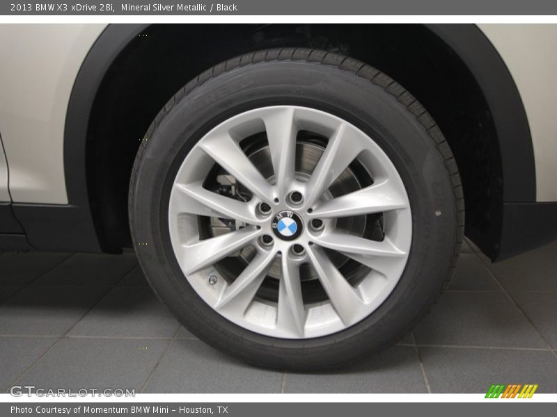 Mineral Silver Metallic / Black 2013 BMW X3 xDrive 28i