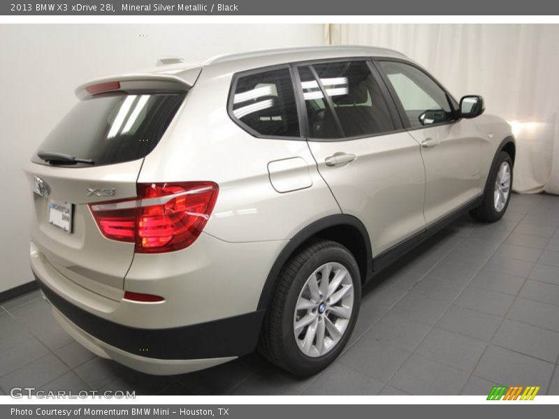 Mineral Silver Metallic / Black 2013 BMW X3 xDrive 28i