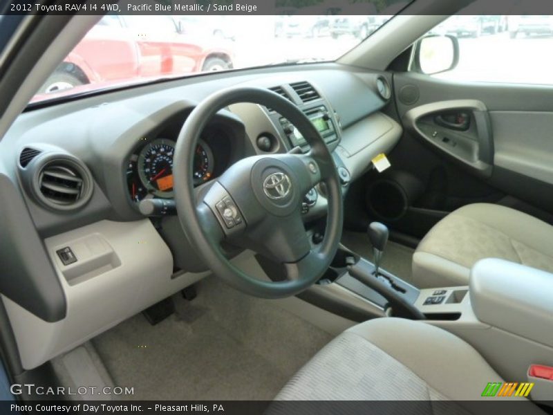 Pacific Blue Metallic / Sand Beige 2012 Toyota RAV4 I4 4WD