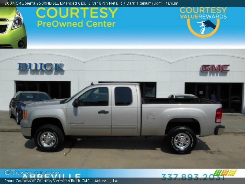Silver Birch Metallic / Dark Titanium/Light Titanium 2007 GMC Sierra 2500HD SLE Extended Cab