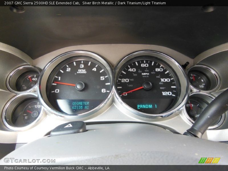 Silver Birch Metallic / Dark Titanium/Light Titanium 2007 GMC Sierra 2500HD SLE Extended Cab