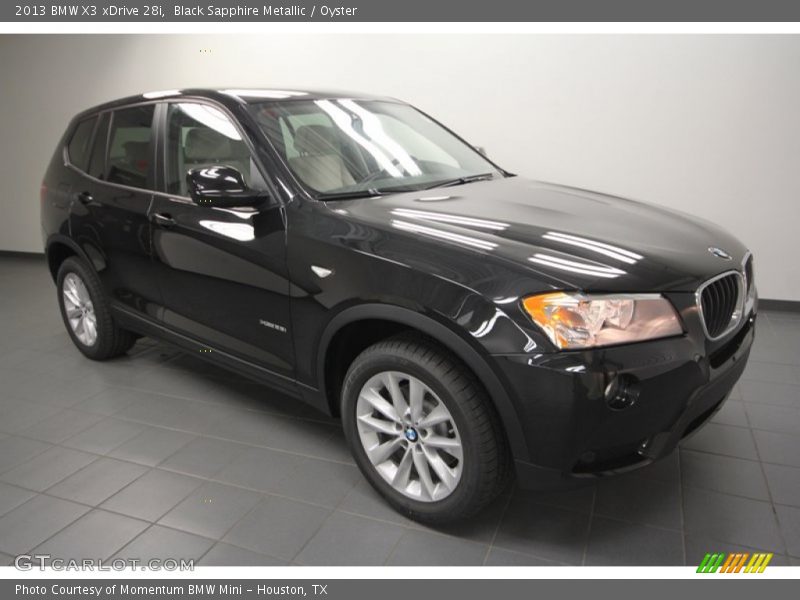 Black Sapphire Metallic / Oyster 2013 BMW X3 xDrive 28i