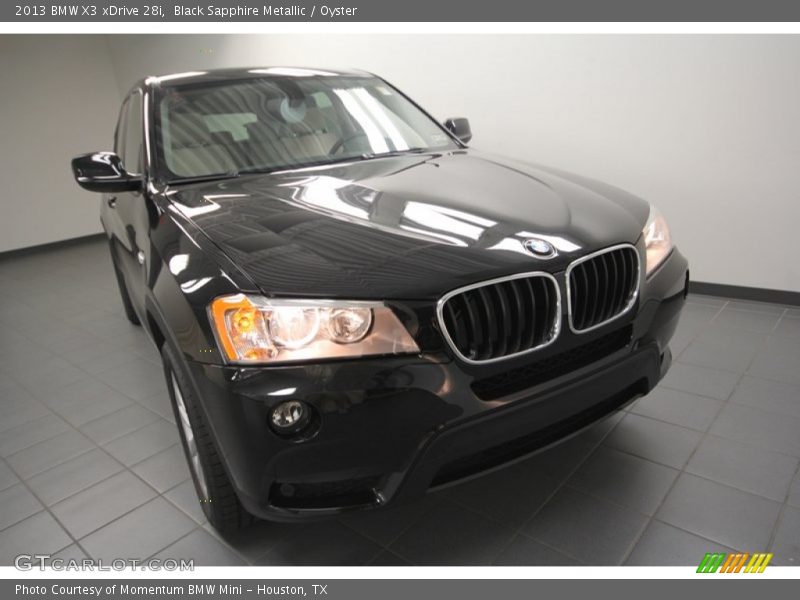 Black Sapphire Metallic / Oyster 2013 BMW X3 xDrive 28i