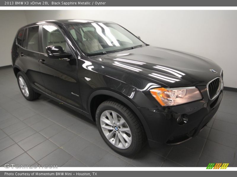 Black Sapphire Metallic / Oyster 2013 BMW X3 xDrive 28i