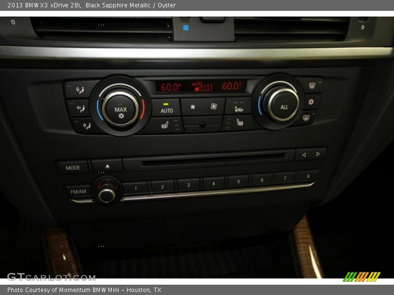 Black Sapphire Metallic / Oyster 2013 BMW X3 xDrive 28i