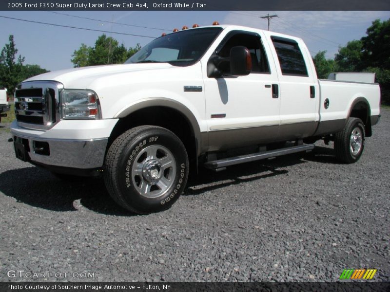Oxford White / Tan 2005 Ford F350 Super Duty Lariat Crew Cab 4x4