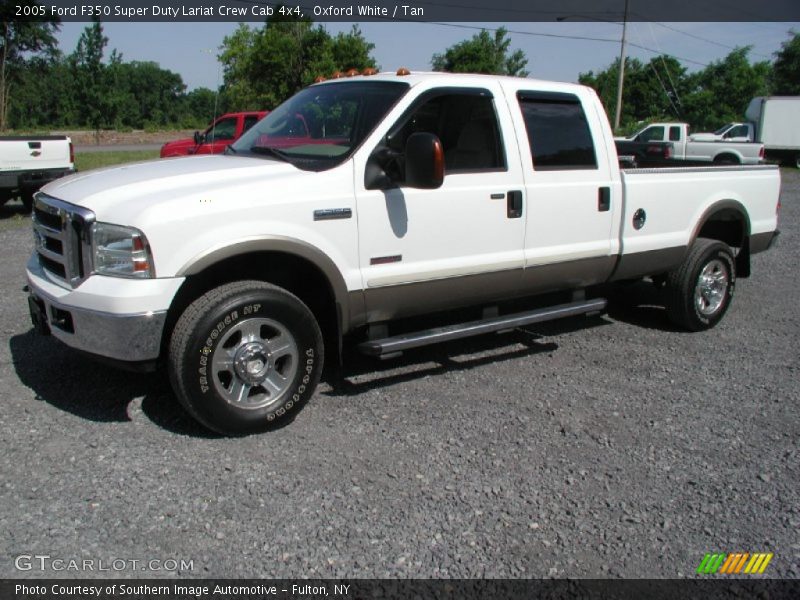 Oxford White / Tan 2005 Ford F350 Super Duty Lariat Crew Cab 4x4