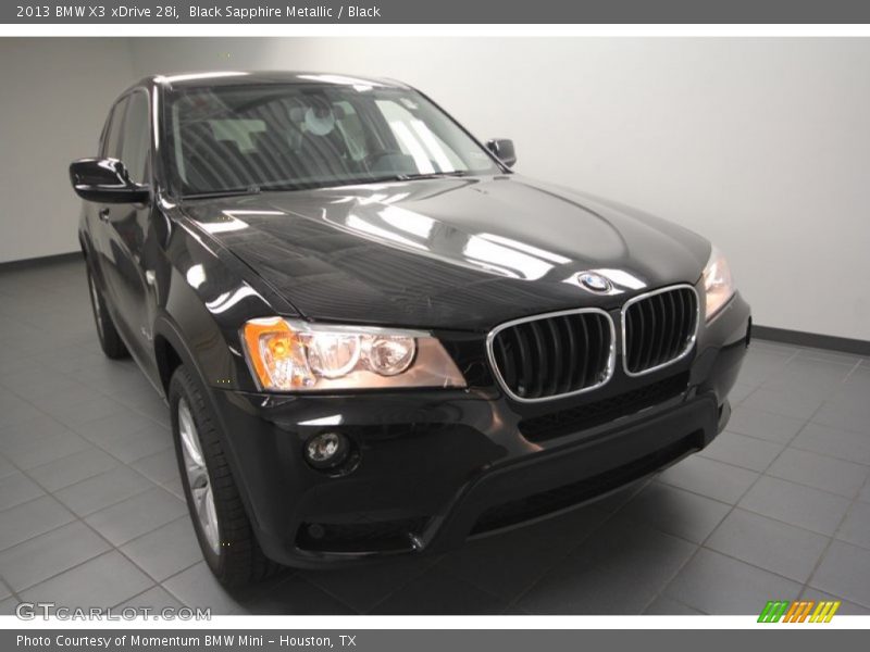 Black Sapphire Metallic / Black 2013 BMW X3 xDrive 28i