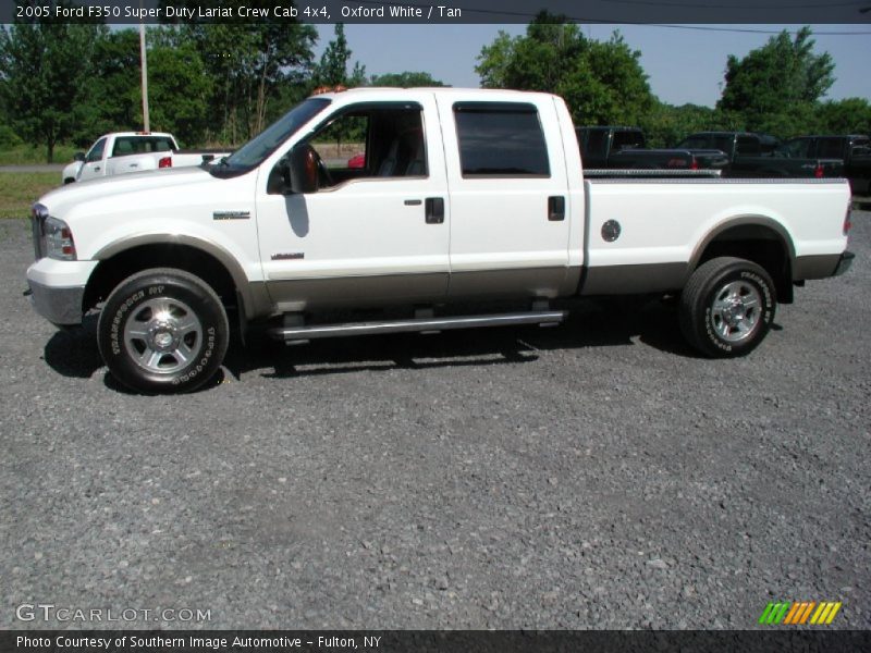 Oxford White / Tan 2005 Ford F350 Super Duty Lariat Crew Cab 4x4