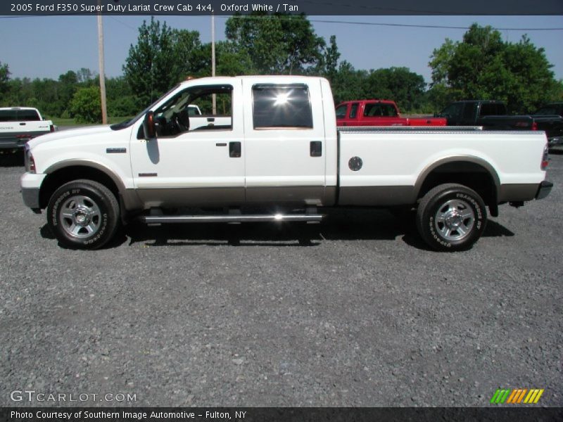 Oxford White / Tan 2005 Ford F350 Super Duty Lariat Crew Cab 4x4