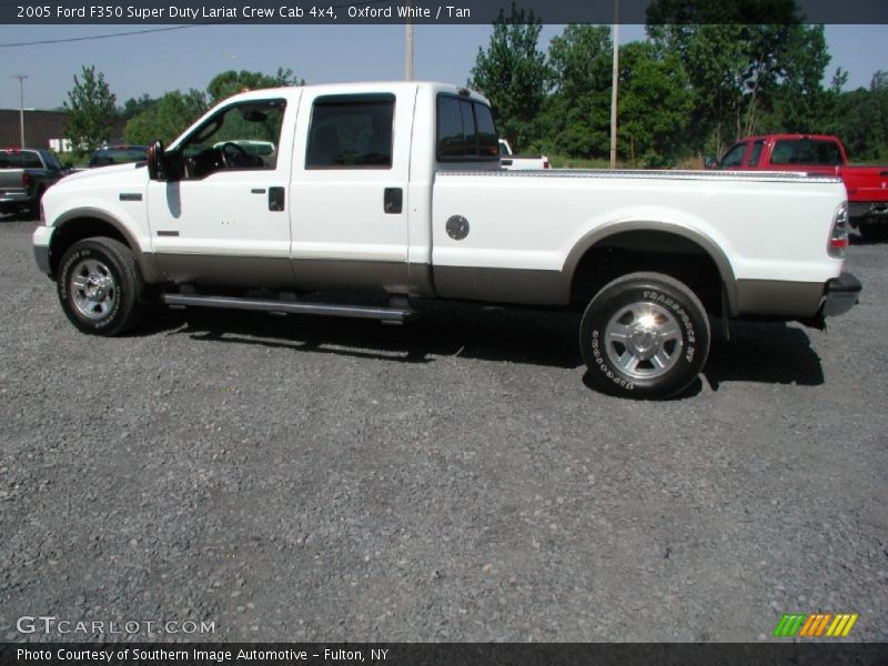 Oxford White / Tan 2005 Ford F350 Super Duty Lariat Crew Cab 4x4