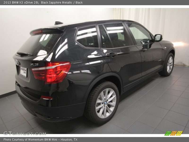 Black Sapphire Metallic / Black 2013 BMW X3 xDrive 28i