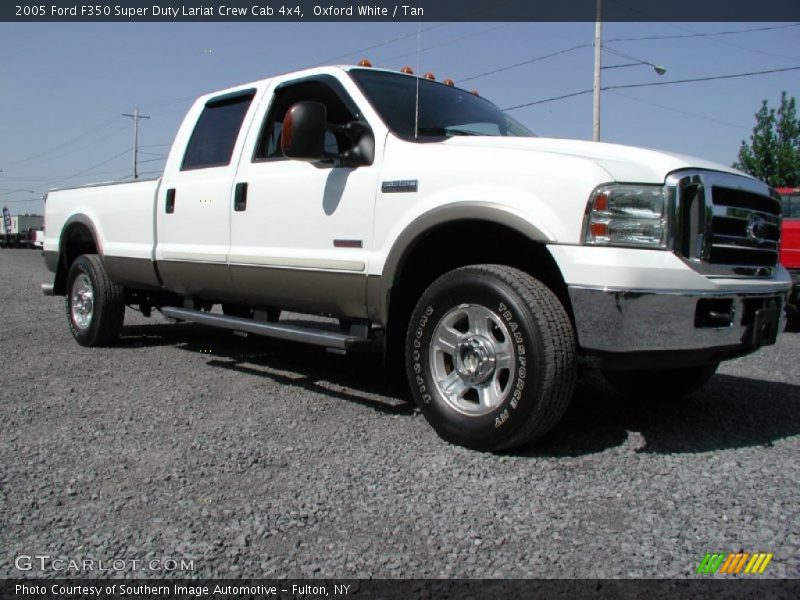 Oxford White / Tan 2005 Ford F350 Super Duty Lariat Crew Cab 4x4