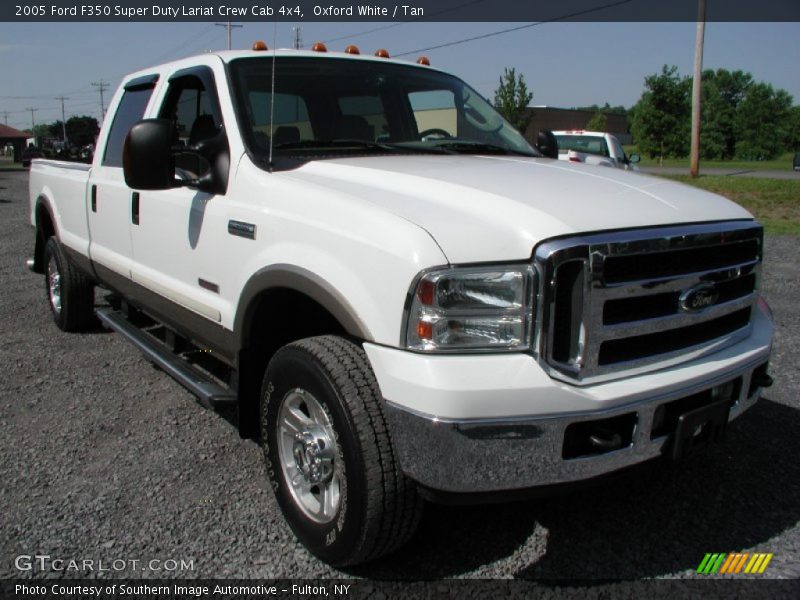 Oxford White / Tan 2005 Ford F350 Super Duty Lariat Crew Cab 4x4