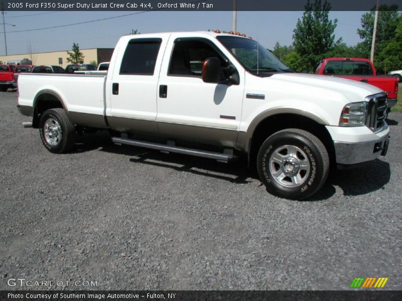 Oxford White / Tan 2005 Ford F350 Super Duty Lariat Crew Cab 4x4