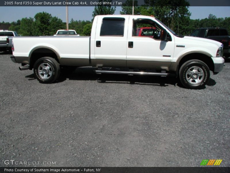 Oxford White / Tan 2005 Ford F350 Super Duty Lariat Crew Cab 4x4