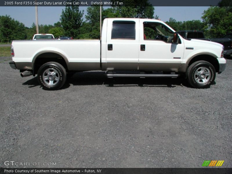Oxford White / Tan 2005 Ford F350 Super Duty Lariat Crew Cab 4x4