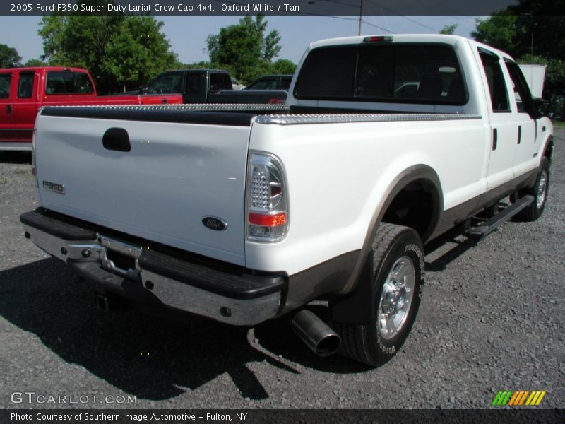 Oxford White / Tan 2005 Ford F350 Super Duty Lariat Crew Cab 4x4