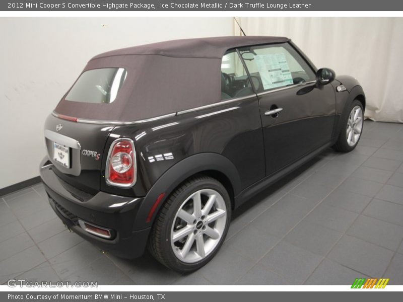 Ice Chocolate Metallic / Dark Truffle Lounge Leather 2012 Mini Cooper S Convertible Highgate Package