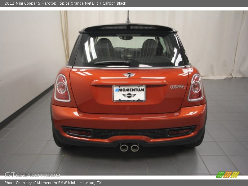 Spice Orange Metallic / Carbon Black 2012 Mini Cooper S Hardtop