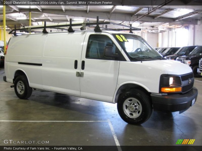 Summit White / Medium Pewter 2008 Chevrolet Express 3500 Utility Van