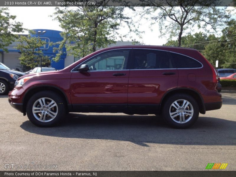 Tango Red Pearl / Gray 2010 Honda CR-V EX AWD
