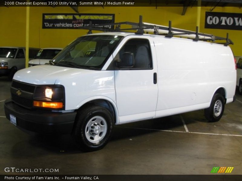 Summit White / Medium Pewter 2008 Chevrolet Express 3500 Utility Van