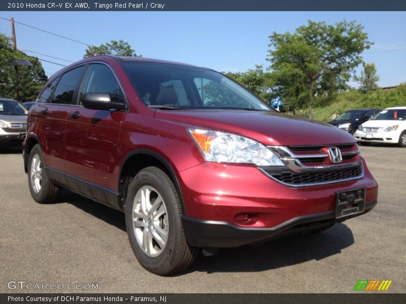 Tango Red Pearl / Gray 2010 Honda CR-V EX AWD