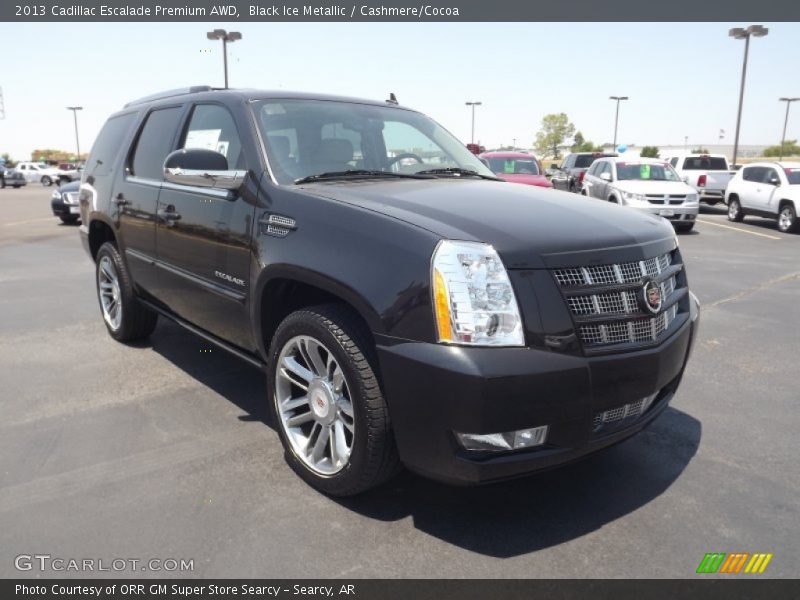 Black Ice Metallic / Cashmere/Cocoa 2013 Cadillac Escalade Premium AWD