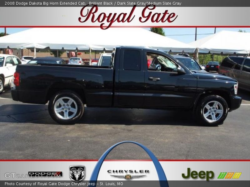 Brilliant Black / Dark Slate Gray/Medium Slate Gray 2008 Dodge Dakota Big Horn Extended Cab