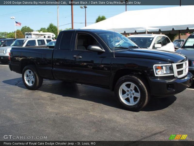 Brilliant Black / Dark Slate Gray/Medium Slate Gray 2008 Dodge Dakota Big Horn Extended Cab