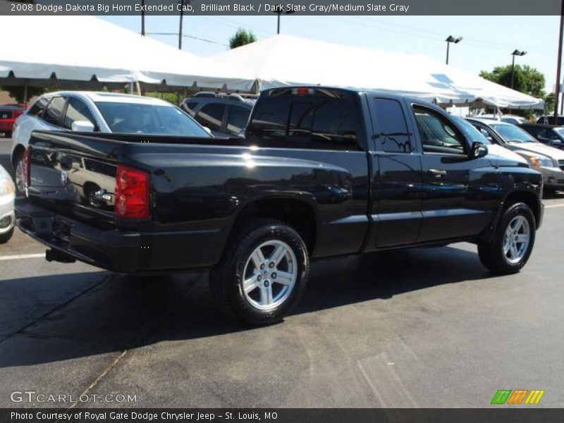 Brilliant Black / Dark Slate Gray/Medium Slate Gray 2008 Dodge Dakota Big Horn Extended Cab