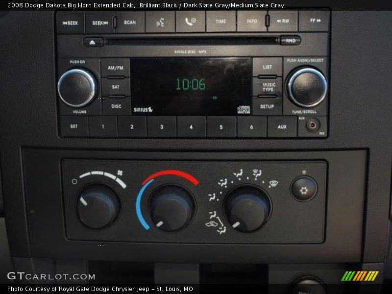 Brilliant Black / Dark Slate Gray/Medium Slate Gray 2008 Dodge Dakota Big Horn Extended Cab