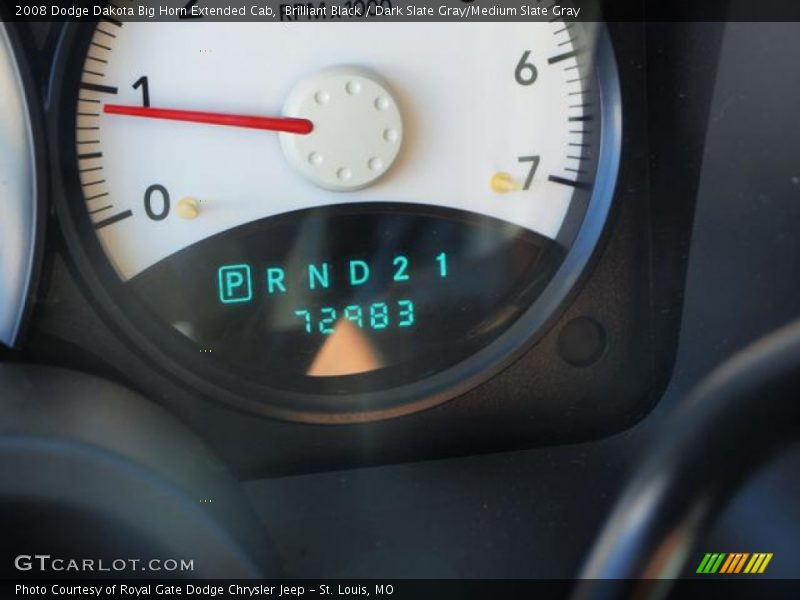 Brilliant Black / Dark Slate Gray/Medium Slate Gray 2008 Dodge Dakota Big Horn Extended Cab