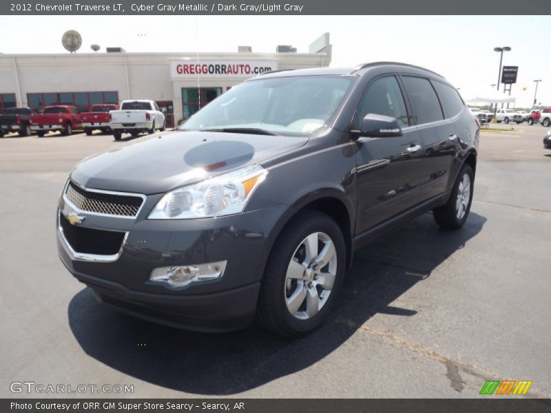 Cyber Gray Metallic / Dark Gray/Light Gray 2012 Chevrolet Traverse LT