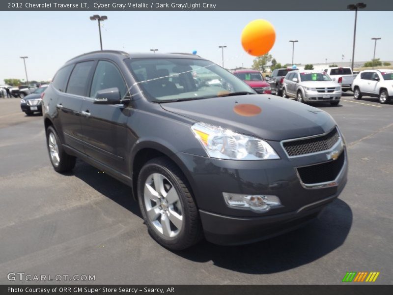 Cyber Gray Metallic / Dark Gray/Light Gray 2012 Chevrolet Traverse LT