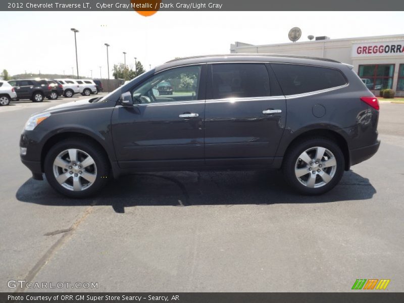 Cyber Gray Metallic / Dark Gray/Light Gray 2012 Chevrolet Traverse LT