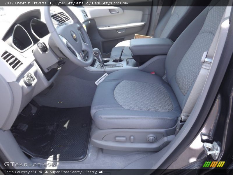Cyber Gray Metallic / Dark Gray/Light Gray 2012 Chevrolet Traverse LT
