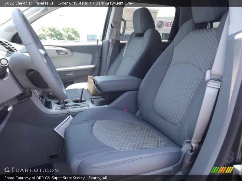 Cyber Gray Metallic / Dark Gray/Light Gray 2012 Chevrolet Traverse LT