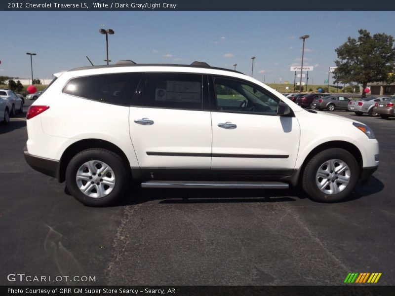 White / Dark Gray/Light Gray 2012 Chevrolet Traverse LS