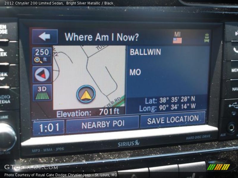 Bright Silver Metallic / Black 2012 Chrysler 200 Limited Sedan