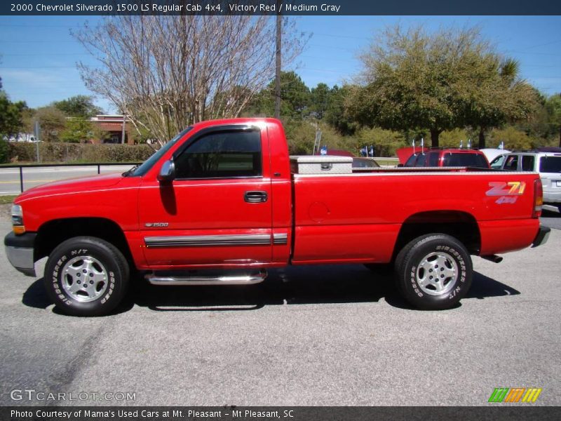 Victory Red / Medium Gray 2000 Chevrolet Silverado 1500 LS Regular Cab 4x4