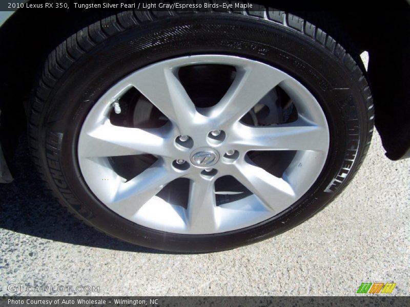 Tungsten Silver Pearl / Light Gray/Espresso Birds-Eye Maple 2010 Lexus RX 350
