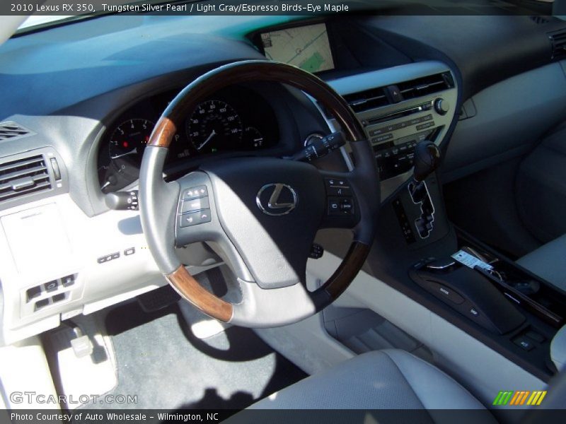 Tungsten Silver Pearl / Light Gray/Espresso Birds-Eye Maple 2010 Lexus RX 350