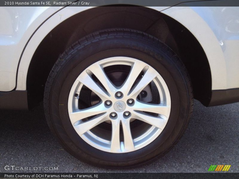 Radiant Silver / Gray 2010 Hyundai Santa Fe SE