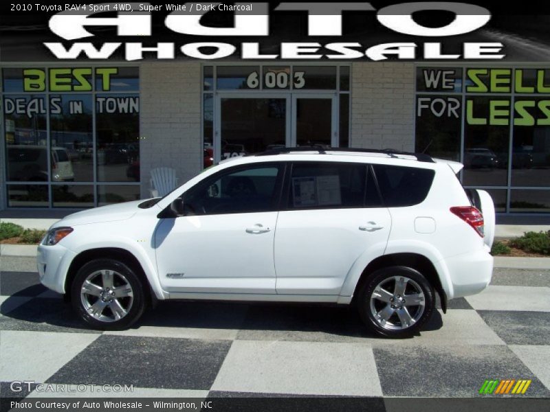 Super White / Dark Charcoal 2010 Toyota RAV4 Sport 4WD