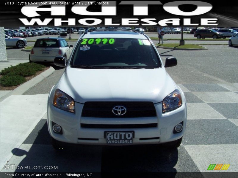 Super White / Dark Charcoal 2010 Toyota RAV4 Sport 4WD