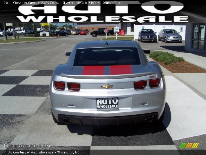 Silver Ice Metallic / Inferno Orange/Black 2011 Chevrolet Camaro SS/RS Coupe